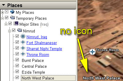 Screenshot - Placemark with no icon