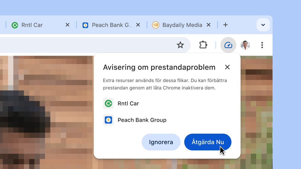 Förbättra webbläsarens prestanda med ett klick